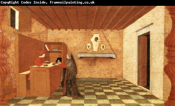 UCCELLO, Paolo Miracle of the Desecrated Host (Scene 1) t
